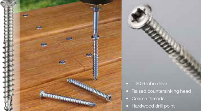 250mm EXTRA LONG TIMBER SCREWS Weather Resistant Treated Hard/Softwood Decking